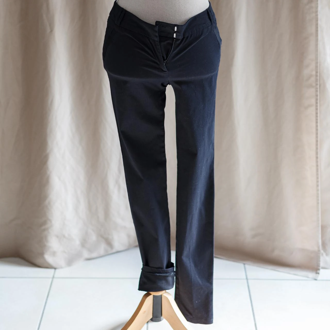 Pantalon cigarette noir Promod T38 – Neuf – photo 2